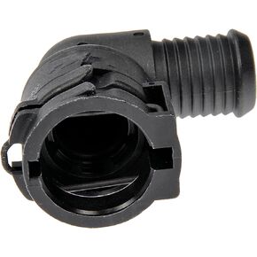 Dorman 800-318 8 mm ID Heater Hose Connector, Elbow 90 To 8 mm ID Barbed, 2 Pack, Black