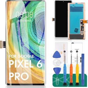 لاستبدال شاشة Google Pixel 6 Pro التي تعمل باللمس لشاشة Google Pixel 6 Pro 5G LCD لاستبدال محول الأرقام Google Pixel 6 Pro GLUOG G8VOU (بدون إطار)
