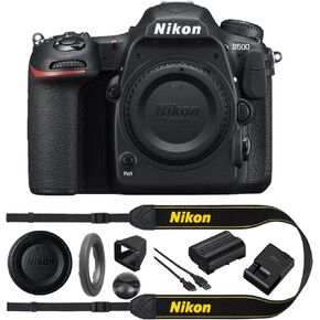 هيكل كاميرا Nikon D500 20.9 MP CMOS DX Format Digital SLR (1559B) مع فيديو 4K - (متجدد)