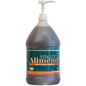 Vitalize Alimend - Horse Gastric & Equine Ulcer Support Solution, Horse Probiotics & Digestive Supplements Alternative, Horse Weight Gain Supplement, 128 Fluid Ounce (3785ml)