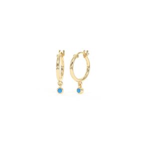 18K Gold Hoop Earrings for Women - Authentic 925 Sterling Silver Hoop Earrings with Clear Quartz Crystal - Hypoallergenic April Birthstone Gift for Mothers Day
