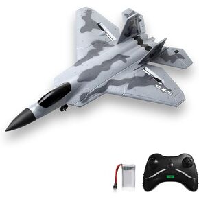 Hylukon F-22 RC Plane 2 Channel 2.4GHz Remote Control Airplane Gliding F22 Aircraft Model EPP RC Glider Toy for Adults Kids Boys Easy to Fly Airplane Toy for Beginners