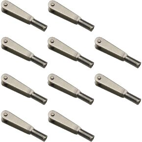 10PCS M2 Thread Clip Self-Locking Metal Clevis Clips Mini Snap Links for Fix Wing RC Airplane RC Model Parts Electric Plane, Silver