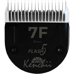 Kenchii Professional Dog Clipper Blade Flash 5 Pet Hair Clipper - Detachable Stainless Steel Blades for Dog Grooming - Hair Clippers & Accessories Pet Shaving Blades. (KEFB5-SLD)