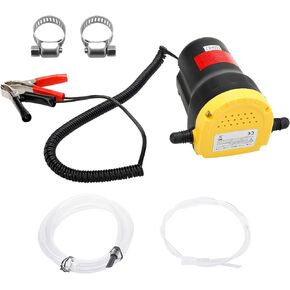 NovelBee 12V 60W Oil Diesel Extractor Scavenge Suction Transfer Change Pump with Suction Hose,Drain Hose and Clamps