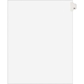 Avery Legal Dividers, Premium Individual Tab Titles, Letter Size, Side Tabs, 26, Pack of 25 (01026)