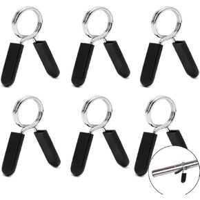 heogasinlia 1 بوصة الدمبل الربيع كليب إحكام، 1 بوصة مقاطع الحديد، 6 قطع الدمبل الربيع كليب إحكام الحديد للجنسين القياسية 1 بوصة الربيع كليب الياقات، الحديد تدريب القوة الصالة الرياضية التبعي in Kuwait