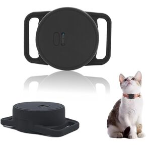 حامل سيليكون متوافق مع جهاز تتبع نظام تحديد المواقع للكلاب Tracki، غطاء إكسسوارات مطاطية مضاد للخدش، حافظة متينة وآمنة مع حزام لطوق الكلاب الأليفة والقطط (أسود) in Kuwait