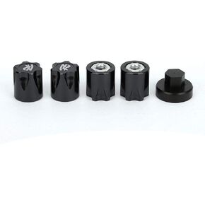 RC Wheel Rim Center Cover, 4Pcs RC Car Wheel Rim Center Cover M4 Nut Fit for 4 Axial SCX10 90046 D90 RC Car(Black) 1.9 Beadlock Wheels 1.9 Beadlock Rings