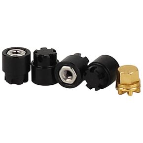 ZXYRC M2 Wheel Nuts Cap Locking Hubs Hex Insert Lock Nut for 1/24 Axial SCX24 Deadbolt Jeep Gladiator Ford Bronco Parts (Red) (Black)