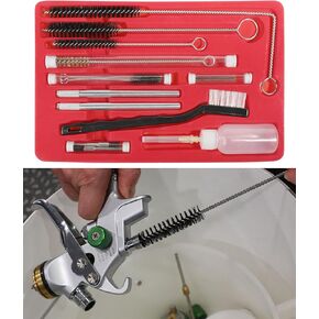 RACOONA 23PCS Air Spray Gun Cleaning Kit,Automotive Use Airbrush Cleaning Kit,Car Accessories Paint Gun Cleaning Kit,Complete Maintenance Set for Cleaning HVLP Spray Guns,Paint Guns,Air Tools,Airbrush