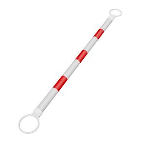 [2 PACK] 4' to 6.9' Retractable Cone Bar, Expandable Traffic Cone Bars for Parking Lots, Extendable Barricade for Road Construction, White/Red [ Cone Not Include ]