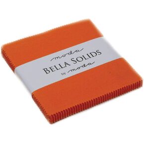 Orange Moda Bella Solids Charm Pack by Moda Fabrics; 42-5" Quilt Squares
