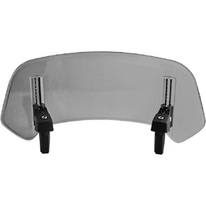 Universal Motorcycle Windshield Extension with Adjustable Clip on Replacement for Honda Suzuki Kawasaki Yamaha BMW Buell Ducati Aprilia