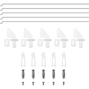 The Lord of the Tools 15Pcs Fixed Wing Airplane Control Horn Kit 1.2 X 200mm Pushrod 1.3mm Pushrods Connector Control Horn Accessories for RC Model Airplanes RC Helicopter