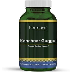 Kanchnar Guggul – Thyroid & Glandular Harmony – 120 Vegan Capsules – Harmony Nutraceuticals Guggul Resin
