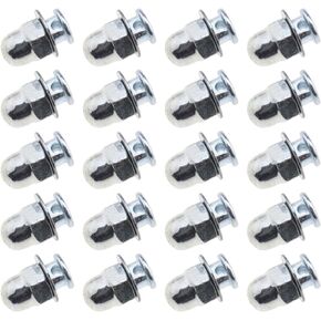 SING F LTD 20Pcs Bicycle Cable Anchor Bolts 6mm with Nuts and Washers for BMX Cross Bike Electric Bike Foldable Hybrid Kids Mountain Racing Trekking Bike Cycling Accessories Round/Hex Head Screw