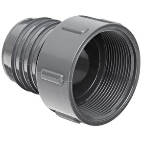 Spears 1435 Series PVC Tube Fitting, Adapter, Schedule 40, Gray, 1-1/4" Barbed x NPT Female