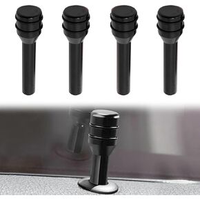 NTNEV 4 PCS Car Door Lock Knobs, 1.93" x 0.47" Aluminum Alloy Inner Door Lock Pull Pins, Safety Door Lock Pin Decorative Replacement Accessory, Suitable for Most Cars, SUVs, Trucks, Vans (Red)