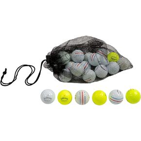 Clean Green Golf Balls 24 Recycled Used Golf Balls for Callaway ERC Triple Track Golf Ball Bulk Mix - Cheap Golf Balls Good Condition - Includes for Callaway Golf Balls for Men and Mesh Carrying Bag