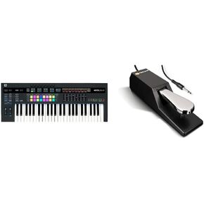 Novation 49SL MkIII, 49-Key Midi Controller and M-Audio SP-2 - Universal Sustain Pedal with Piano Style Action For MIDI Keyboards, Digital Pianos & More