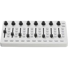 summina MIDI Controlle MIDI Mixing Console USB MIDI Controller Mixer with 43 Buttons 8 Knobs 8 Push Buttons BT Connection Battery/Type-C Power Supply Mini Midi Keyboard