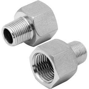 Beduan Stainless Steel NPT Reducer Adapter 3/4 Female to 1/2 Male Threaded Reducing Pipe Fittings Adaptor(Pack of 2)