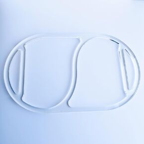 Oval 2 Section Valet Tray Router Template, Clear Acrylic Router Jig, Woodworking Template, Craft Template