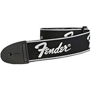 Fender Running Logo Guitar Strap, 2in, Black