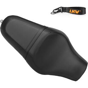 LKV Motorcycle 2-Up Passenger Seat Front Driver Cushion Pad Compatible with Harley Davidson Sportster Iron 883 1200 48 72 XL XR 2004-Up Smooth Leather