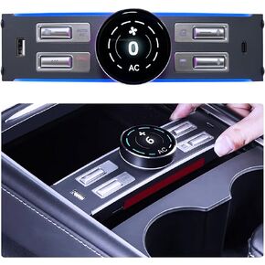 Center Control Expansion Dock Station for Tesla Model Y/3 21-23 LCD Intelligent Mode Music Adjustment Mutil USB Type C Charger Port Physical Button Knob Controller Mutifunctional Shortcut Key