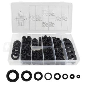 180 Pcs Assorted Rubber Grommet Kit Rubber Grommet Assortment Kit Sizes 7/8" 5/8" 7/16" Rubber Wire Grommets for Wiring Double Sided Round Rubber Firewall Hole Plug Rubber Grommets Plugs for Automotiv