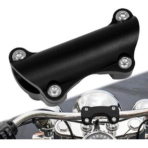 Motorcycle Handlebar Riser Clamp 1.25 inch Fit For Harley Softail Sportster XL Dyna Touring Road King (Black)