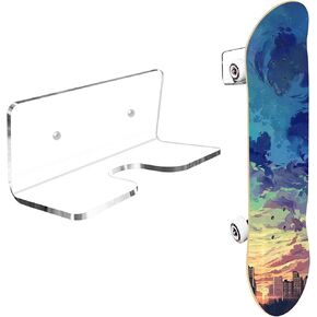 حامل لوح تزلج طويل من الأكريليك الشفاف من UCINNOVATE مثبت على الحائط، شماعة لوح تزلج شفافة بسمك 1/4 بوصة لعرض سطح السفينة والتخزين يطفو عموديًا، يناسب التزلج على الأمواج، لوح الطراد، لوح بيني in Kuwait