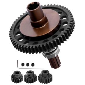 hopsupRC 7075 Metal Spur Gear Slipper Clutch 57T(32dp) مع مجموعات تروس ترس 3.175 مم (15T/16T/17T) ترقيات لـ 1/10 4x4 Granite/Senton/Big Rock/Vorteks 3s & 550، Kraton/Outcast 4S، 1/8 تايفون 3S، برونزية