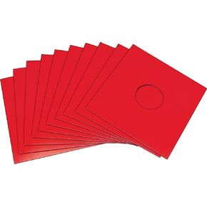(10) 12" Record Jackets - Red (Semi-Glossy Finish) - with Hole - #12JWREHH
