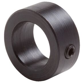 Climax Metals MC-22 Black Oxide Plated Steel Set Screw Collar, Metric, 22mm Bore Size, 36mm Outside Diameter, M6 x 6mm Set Screw