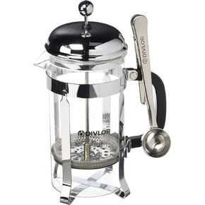 French Press Coffee Maker - 34 Ounce, 8 Cups, Clip Spoon and 2 Bonus Filter Included By Divlor