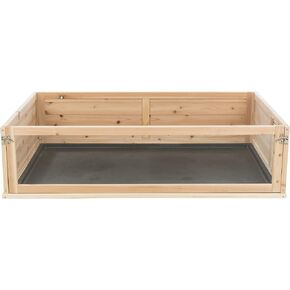 TRIXIE Small Animal Indoor Wooden Run with a View, Playpen for Turtles, Guinea Pigs, Hamsters