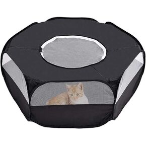 Mantouxixi Small Animal Playpen with Cover, Animal Chinchilla, Hamsters, Bunny, Rabbits, Kitten Kitten Ferret Playpen with Cover - Blue