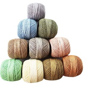 CraftyArt Cotton Crochet Thread Mercerized Tatting Thread Size 20 DIY Craft Embroidery Yarn Doilies Lacey Threads multicolor