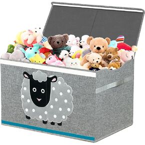 Large Kids Toy Storage Box for Boys,Girls,Foldable Toy Chest Organizer Container with Flip-Top Lids for Nursery, Closet, Bedroom, Playroom, 25’’ x 13’’x 16’’ (Dinosaur)