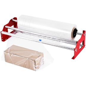 Consfly 23.6 inch Table Stretch Film Dispenser, Wall Mount Stretch Film Packing Machine, Manual Cling Film Dispenser with Cutter for Stretch Film Wrap Roll Within 23.6"