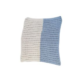Blue And White Male King Boy Baby Crochet Blanket