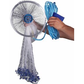 Casting Net Saltwater Fish Net Cast Net with Aluminum Ring for Bait Trap Fish Throw Net 3FT/4FT/5FT/6FT/7FT/8FT/9FT/10FT/11FT/12FT Radius Fishing Net