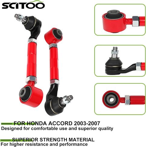 SCITOO Camber Arm Rear Lower Adjustable Suspension Kit Fit for 2001-2006 for Acura MDX, 2003-2007 for Honda for Accord, 1999-2004 for Honda Odyssey, 2003-2008 for Honda Pilot. in Saudi Arabia