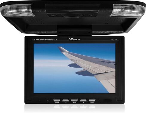 شاشة XO Vision GX2156B عريضة مقاس 12.2 بوصة مع مشغل DVD مدمج ومدخل HDMI (أسود) in Kuwait