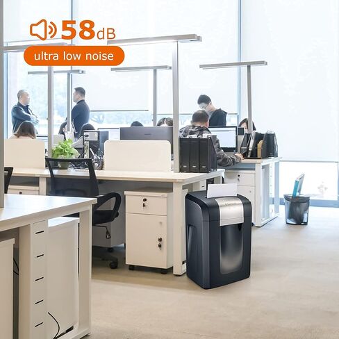 آلة تقطيع الورق Bonsaii P-4، وقت تشغيل 120 دقيقة، آلة تمزيق بطاقات الائتمان المضغوطة شديدة التحمل 14 ورقة للمكتب مع سلة قابلة للسحب سعة 6 جالون و4 عجلات، آلة تقطيع المستندات للاستخدام المنزلي، 3S23 in Kuwait