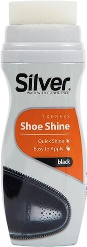 Generic Silver Instant Shine Color Liquid Shoe Polish - Scuff Color & Express Shoe Shine - 75mL (Black) in Saudi Arabia