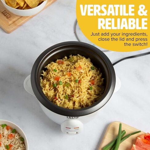 Tasty Mini Rice Cooker with Removable Nonstick Bowl and Auto Keep Warm Function, Great For Soups, Stews, Grains and Oats, 6 Cups Cooked (3 Cups Uncooked), 1.5-Quart, Aqua in Saudi Arabia